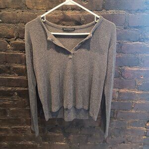Brandy Melville Cropped Grey Long Sleeve